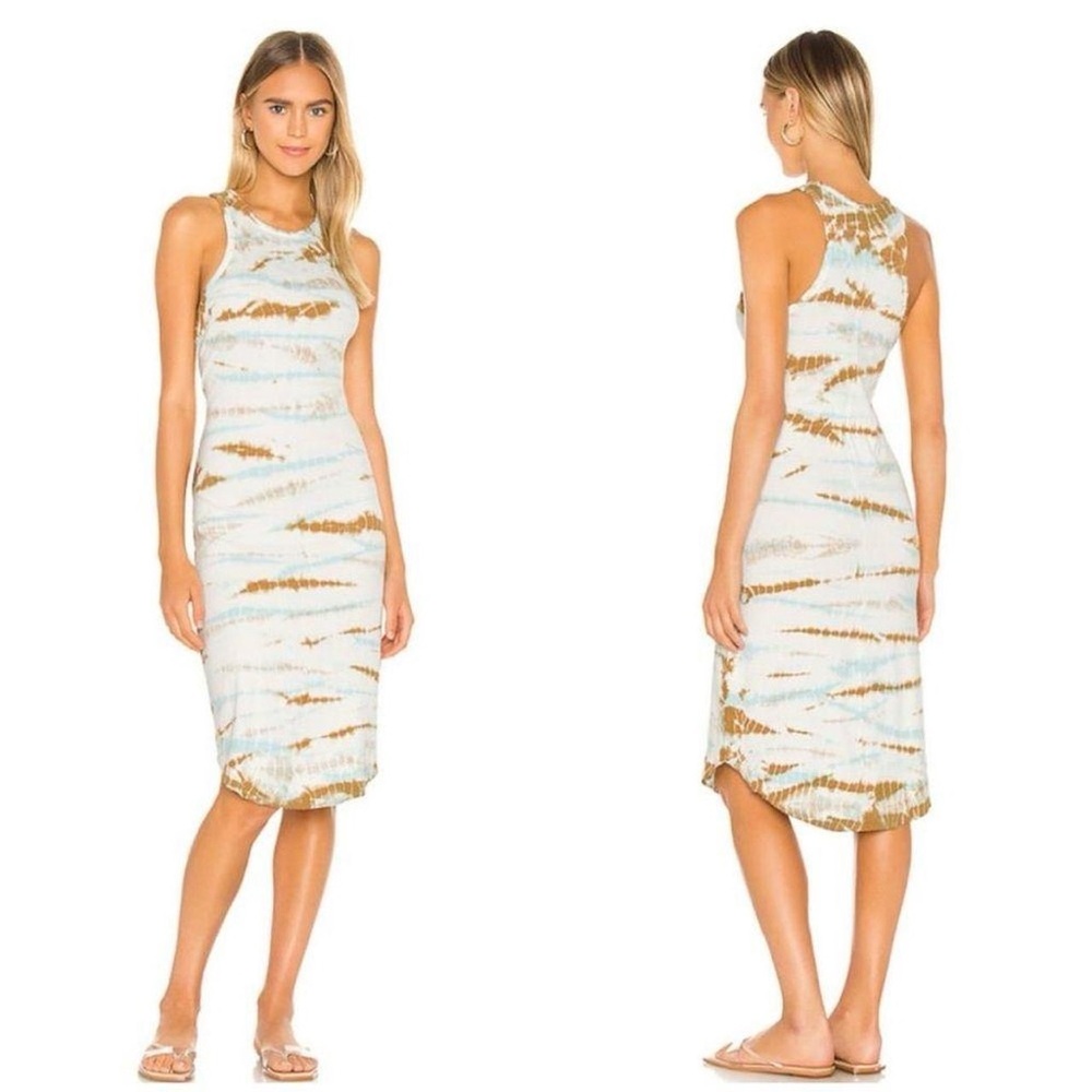 Young Fabulous & Broke Robbie Tie Dye Ribbed Tank Dress in Robin Cayman Wash